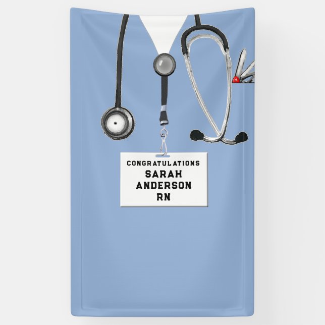 Nurse Graduation Party Banner (Vertical)