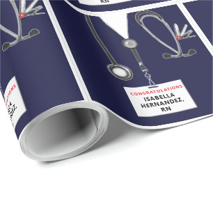 Nurse Graduation Party Gift Wrapping Paper