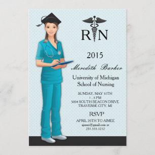 Nurse Graduation Party Invitation