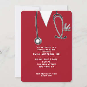 Nurse Graduation Party Invitation