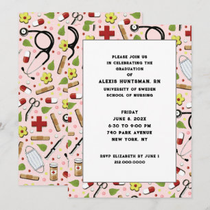 Nurse Graduation Party Invitations
