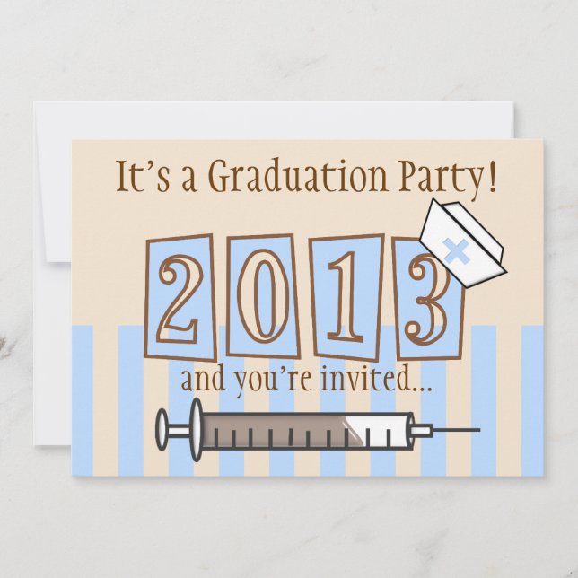 Nurse Graduation Party Invitations 2013 (Front)