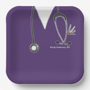 Nurse Graduation Party Paper Plate