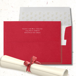 Nurse Graduation Red Background Gold Stethoscope Envelope