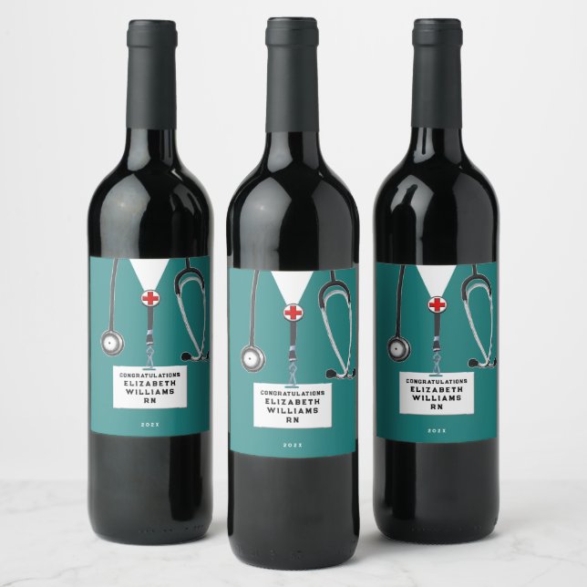Nurse Graduation Wine Label (Bottles)