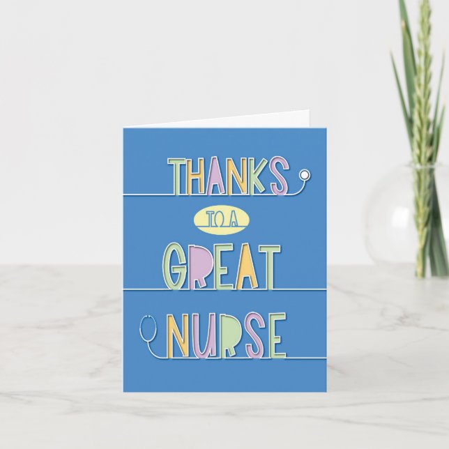 Nurse Gratitude  Thank You Card (Front)