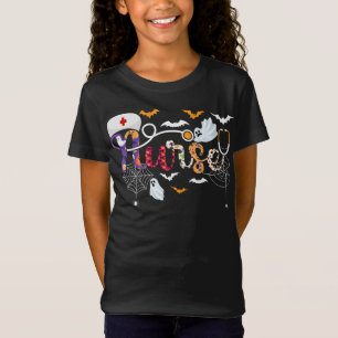 Nurse Halloween Costume Gift with Pumpkin Spider T-Shirt