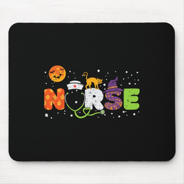 Nurse Halloween Costume Stethoscope Heartbeat Pump Mouse Pad (Front)