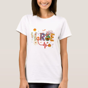 Nurse Halloween Costume Stethoscope Heartbeat Pump T-Shirt