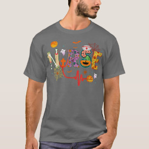 Nurse Halloween Costume Stethoscope Heartbeat Pump T-Shirt