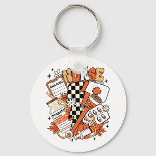Nurse Halloween Cute Fall Key Ring