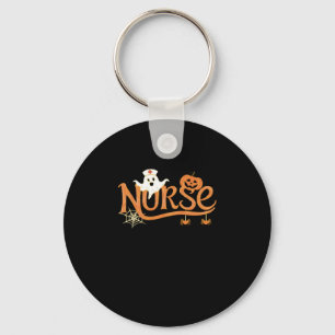 Nurse Halloween Cute Ghost and Pumpkin Essential T Key Ring