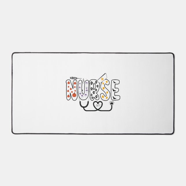 Nurse Halloween Funny Ghost halloween nursing  Desk Mat (Front)