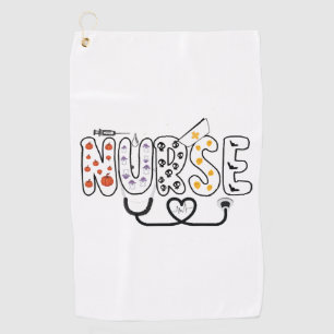 Nurse Halloween Funny Ghost halloween nursing  Golf Towel