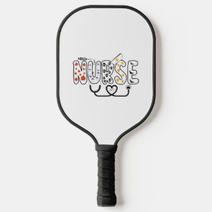 Nurse Halloween Funny Ghost halloween nursing Pickleball Paddle