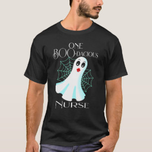 Nurse Halloween Ghost Costume Healthcare Worker Ha T-Shirt