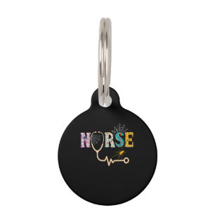 Nurse Halloween Gift With Pumpkin Boo Spider Pet Tag