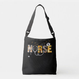 Nurse Halloween Gift With Pumpkin Boo Spider Witch Crossbody Bag