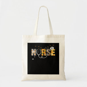 Nurse Halloween Gift With Pumpkin Boo Spider Witch Tote Bag