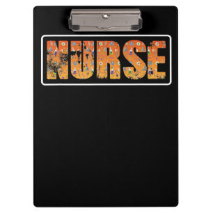 Nurse Halloween Gift With Pumpkin Spider Witch Hat Clipboard