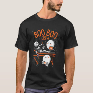 Nurse Halloween Paramedic Emt Boo Boo Crew With Sk T-Shirt