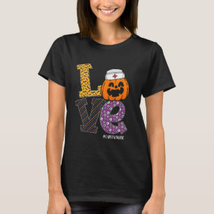 Nurse Halloween Pumpkin Costume Love Cardiac Nurse T-Shirt