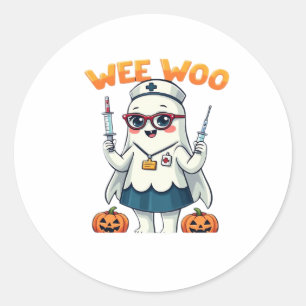 Nurse Halloween ready Classic T-Shirt Classic Round Sticker