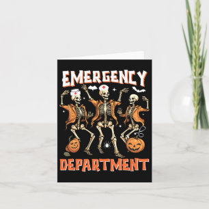 Nurse Halloween Room Emergency Department Funny Sk Card