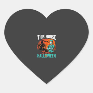 Nurse Halloween Spooky Healthcare Design_1 Heart Sticker