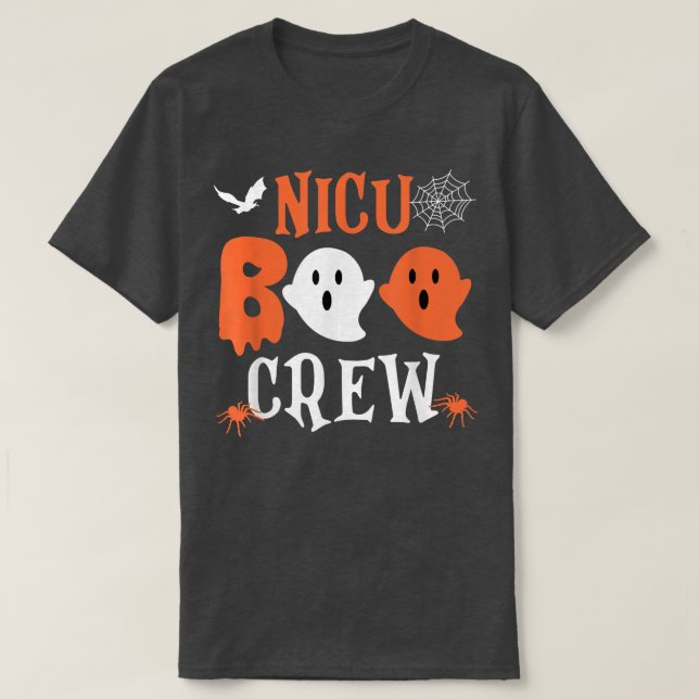 Nurse Halloween Tee RN ICU ER Nursing Witch Hat Bo (Design Front)