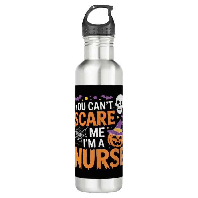 Nurse Halloween Witch Funny Nursing Essential T-Sh 710 Ml Water Bottle (Front)