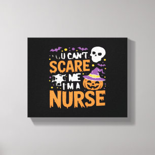 Nurse Halloween Witch Funny Nursing Essential T-Sh Canvas Print
