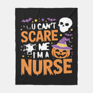 Nurse Halloween Witch Funny Nursing Essential T-Sh Fleece Blanket