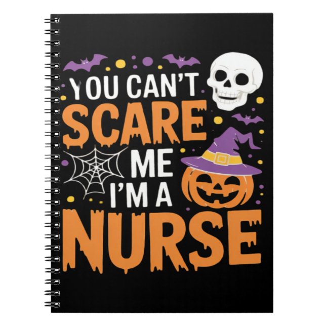Nurse Halloween Witch Funny Nursing Essential T-Sh Notebook (Front)