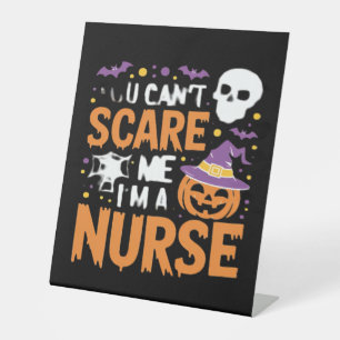 Nurse Halloween Witch Funny Nursing Essential T-Sh Pedestal Sign