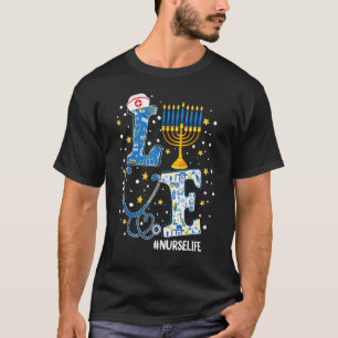Nurse Hanukkah Jewish Nurses Chanukah Pj Pyjamas T-Shirt