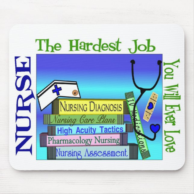 NURSE HARDEST EVER LOVE Mousepad (Front)