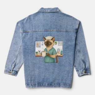 Nurse have a break out of duty denim jacket