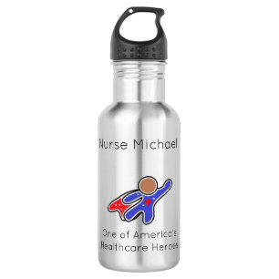 Nurse Healthcare Hero Water Bottle