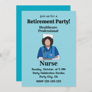Nurse Healthcare Professional Retirement Party Invitation