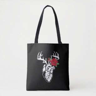 Nurse Heart Anatomy Reindeer Heart Cath Lab RN  Tote Bag