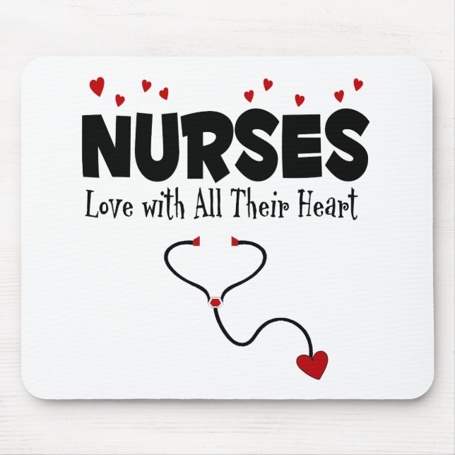 Nurse Heart Gift Mouse Pad (Front)