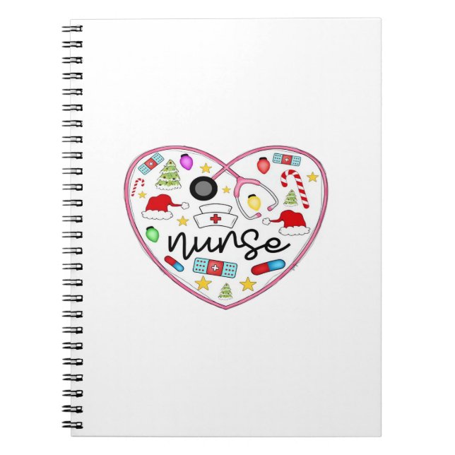 Nurse Heart, Halloween Oversized T-Shirt Notebook (Front)