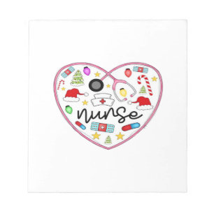 Nurse Heart, Halloween Oversized T-Shirt Notepad