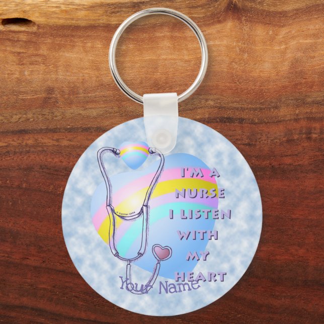 Nurse Heart  Key Ring (Front)
