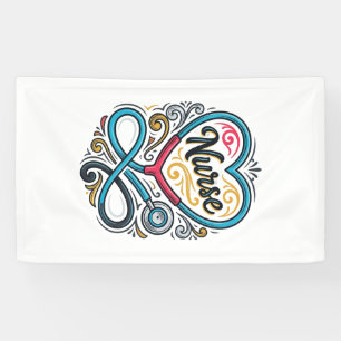 Nurse Heart Stethoscope Vintage Engraving Design_1 Banner