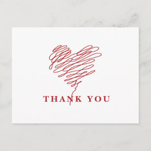 Nurse Heart Symbol Thank You Postcard