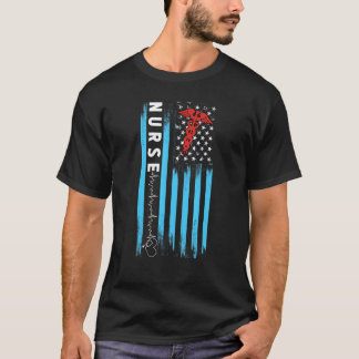 Nurse Heartbeat Medicine Medical Hopital T-Shirt