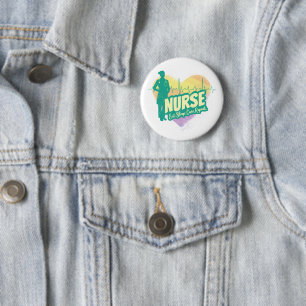 Nurse Heartbeat Vintage Graduation Nursing School 6 Cm Round Badge