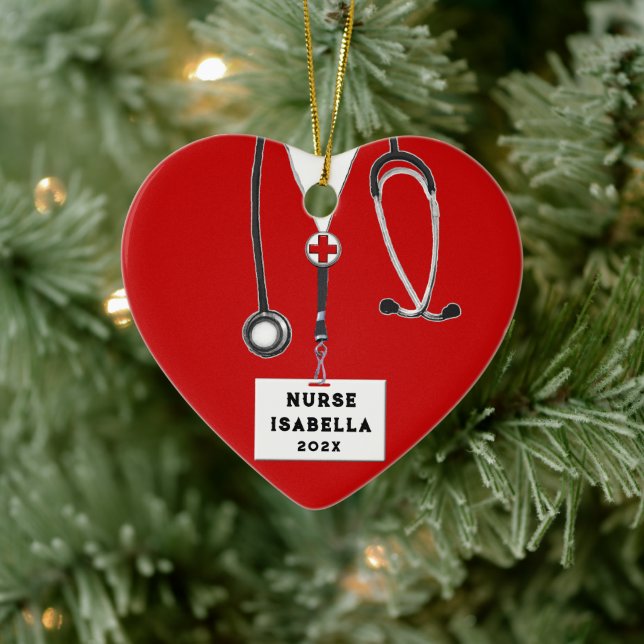 Nurse Holiday Gift Ceramic Tree Decoration (Tree)